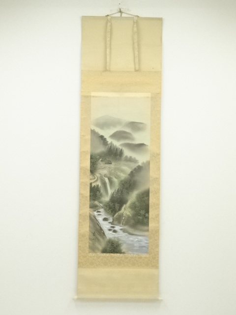 JAPANESE HANGING SCROLL / HAND PAINTED / LANDSCAPE